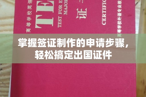 镇赉掌握签证制作的申请步骤，轻松搞定出国证件
